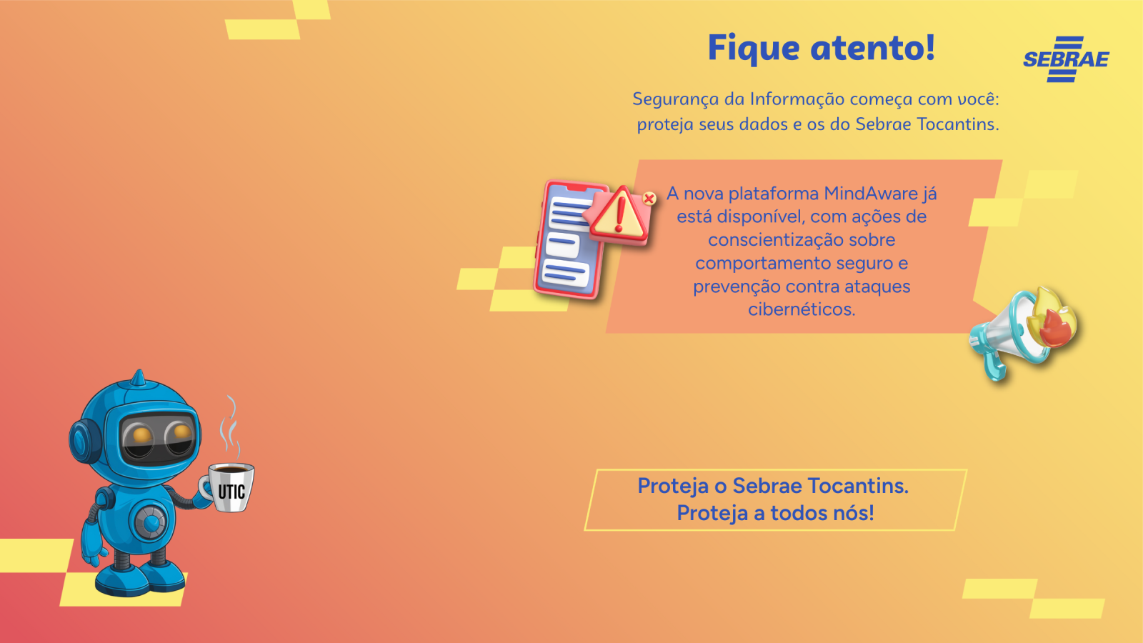 BOB na área com notícia quentinha sobre segurança digital BOB na área com notícia quentinha sobre segurança digital